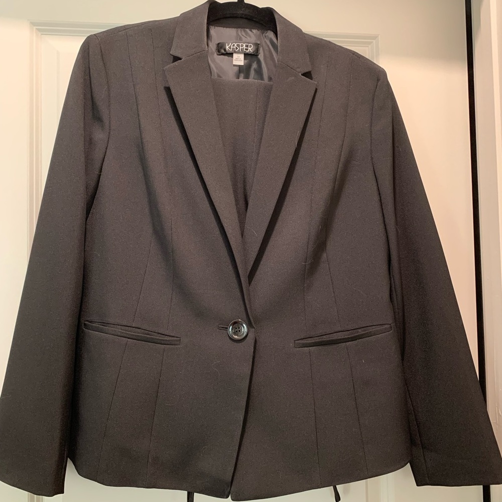 Kasper black suit size 14
